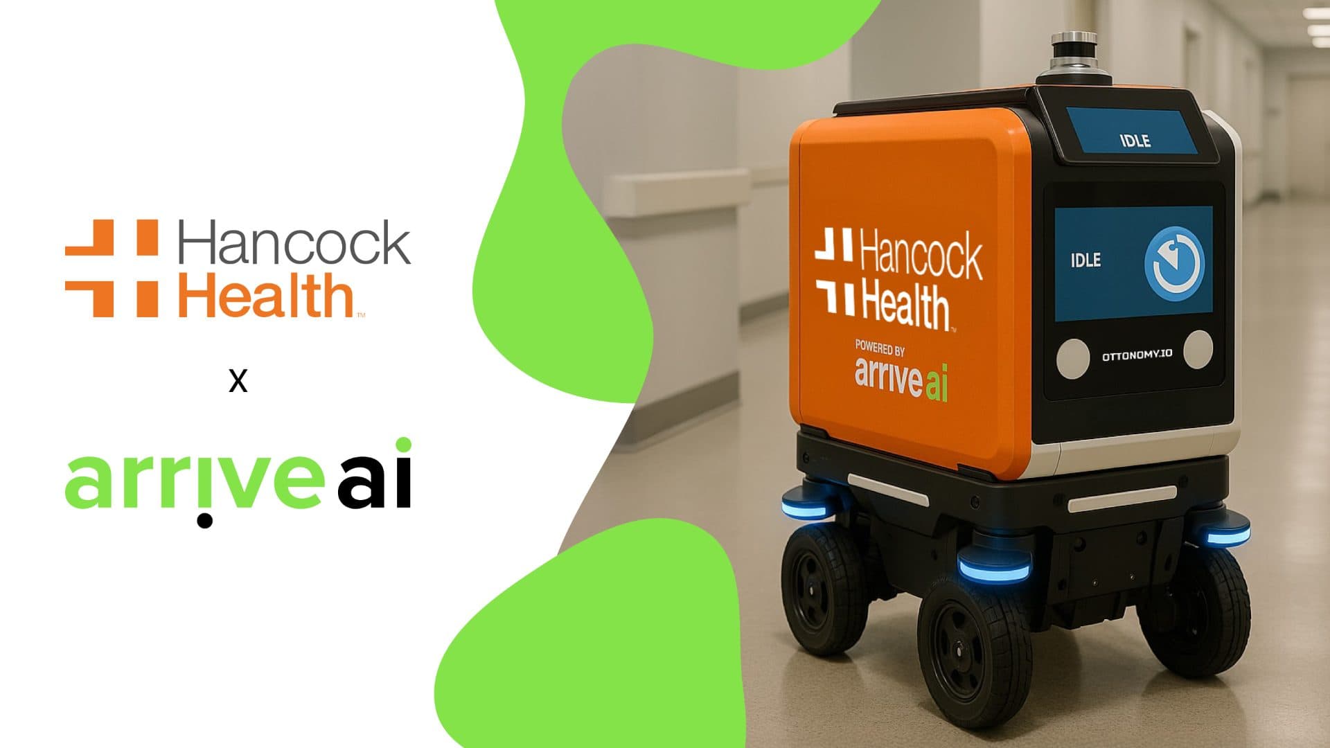 Hancock Health and Arrive AI Launch Robotic Delivery Program to Transform Hospital Logistics