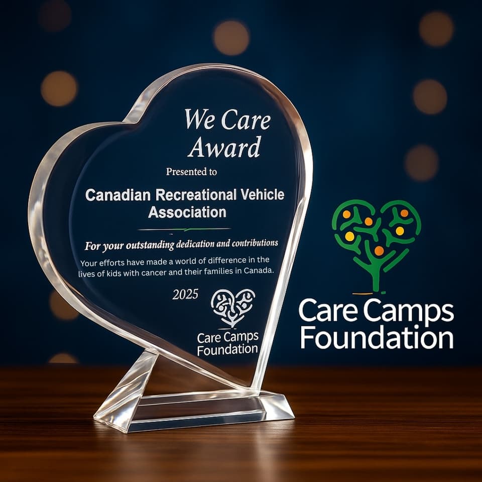 Canadian Recreational Vehicle Association Receives We Care Corporate Award from Care Camps Foundation