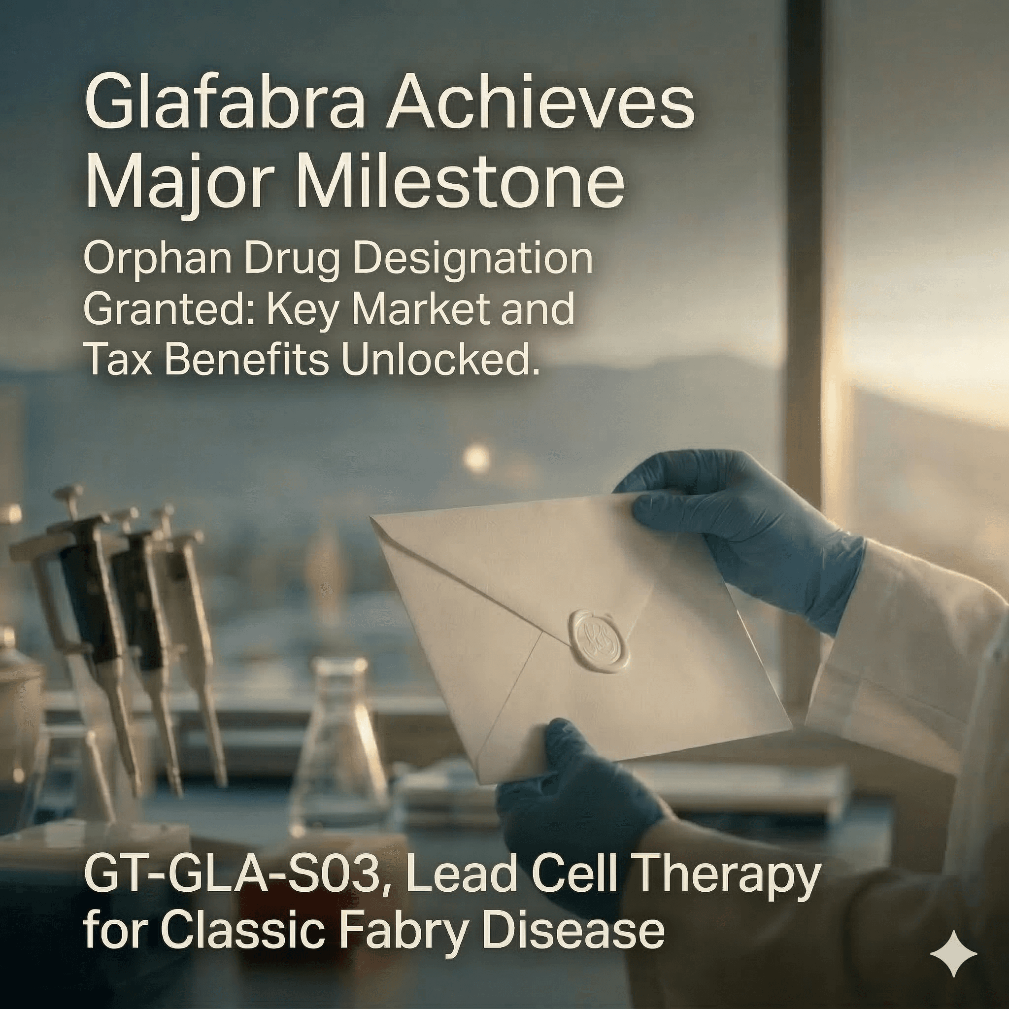 FDA Orphan Drug Designation for Glafabra’s GT-GLA-S03 Marks Milestone in Redosable Cell Therapy for Fabry Disease