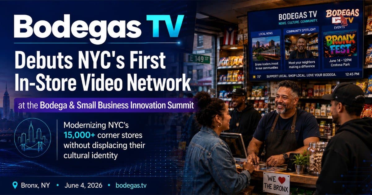 Bodegas TV Launches NYC's First In-Store Video Network, Aiming to Modernize Corner Stores Without Erasing Cultural Identity