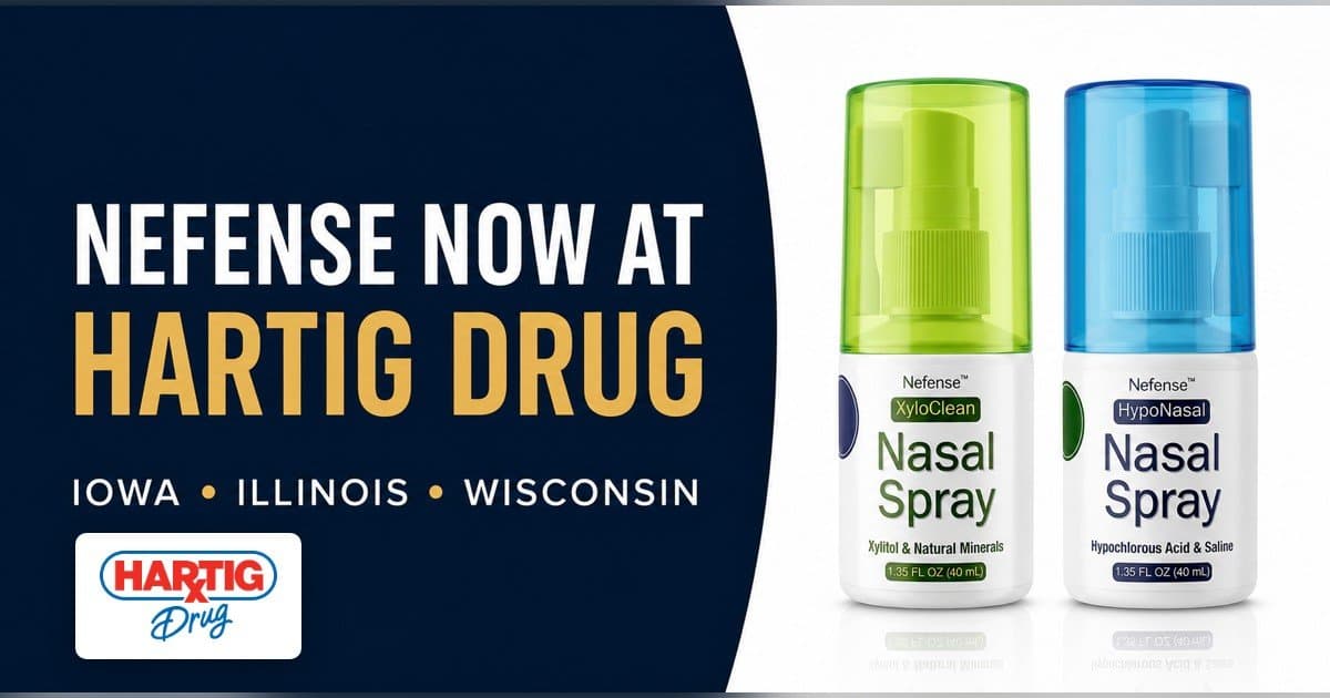 Hartig Drug Adds Dubuque-Developed Nefense Nasal Care Line to Pharmacy Shelves