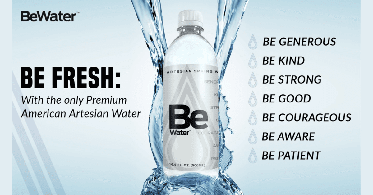 Be Water Artesian Spring Water Now Available on Walmart.com